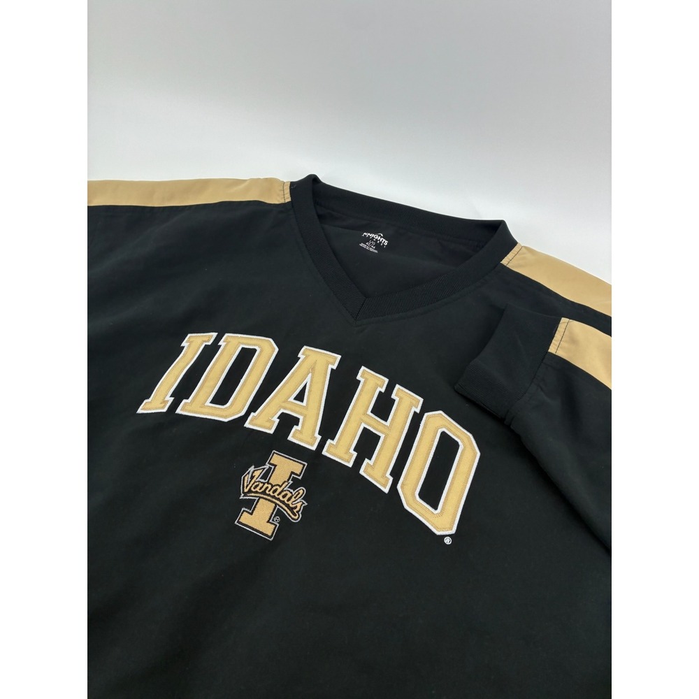 Knights Apparel Idaho Vandals‎ Windbreaker Pullover Jacket Black Gold Mens Large - Picture 1 of 10
